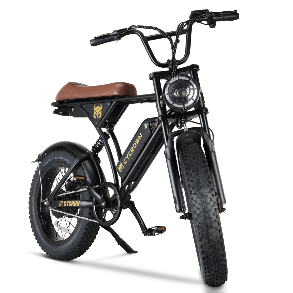 CYCROWN Cycrun Moped Style Electric Bike for Adults (750W Motor/ 88KM Range/ 32 KM/h Top Speed/7 Speed Gear/Full Suspension/UL 2272 Certified)