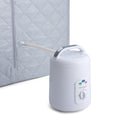 Durasage Health - Sauna de vapor personal portátil y ligera Durasage para relajarse en casa, temporizador de 60 minutos, generador de vapor de 800 vatios, silla incluida - Plateado