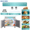 48 inch Salad Sandwich Prep Table Refrigerator, Stainless Steel Food Prep Cooler