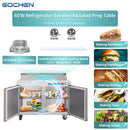 60 inch Salad Sandwich Prep Table Refrigerator, Stainless Steel Food Prep Cooler
