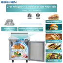 EQCHEN 27 Inch Sandwich Prep Table Refrigerator