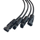Renogy RNG-CNCT-MC4BC - Conectores de derivación en Y MC4 de RENOGY Conectores solares Cable extra largo MFFFF + par FMMMM