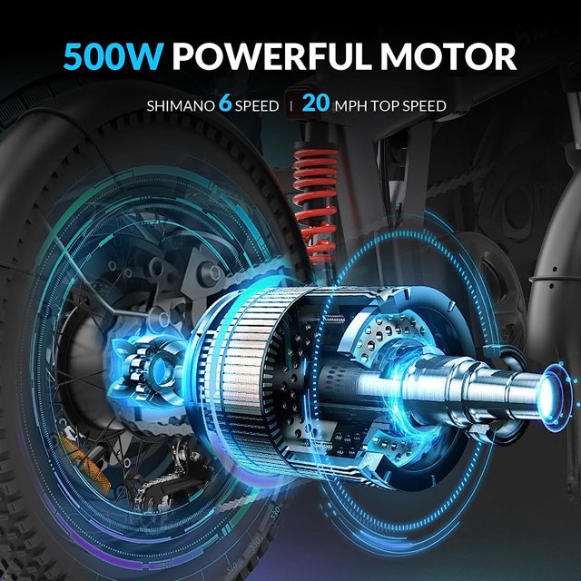 Bicicleta eléctrica Thunder de 1 pie con neumáticos anchos y 5 ruedas para adultos: motor de 1000 W de potencia máxima