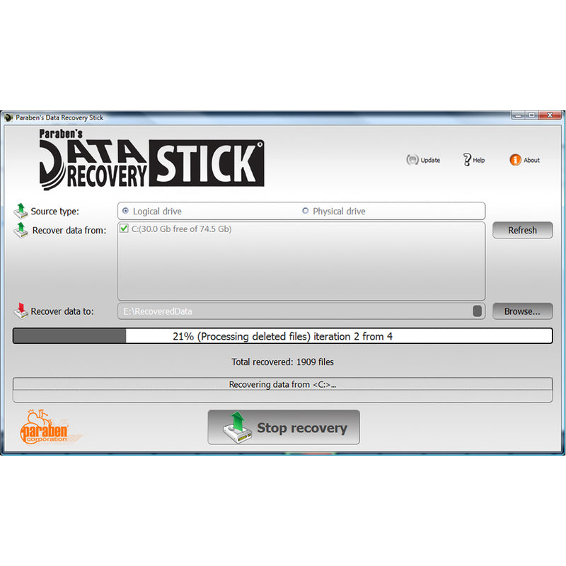 PBN - TEC Data Recovery Stick for Windows OS