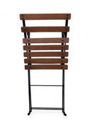 DemarForge Folding Chair 5508 - Stackable - European Chestnut Wood Clear Coated Slats (Set of 2)