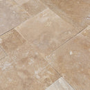 Denizli Beige Antique Pattern Travertine Tile - Full Truckload