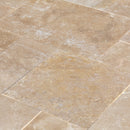 Denizli Beige Antique Pattern Travertine Tile - Full Truckload