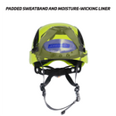 Type 2 Class C Safety Vented Helmet with Eye Visor Shield