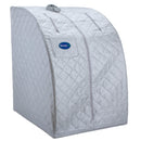 Durasage Health - Sauna de vapor personal portátil y ligera Durasage para relajarse en casa, temporizador de 60 minutos, generador de vapor de 800 vatios, silla incluida - Plateado