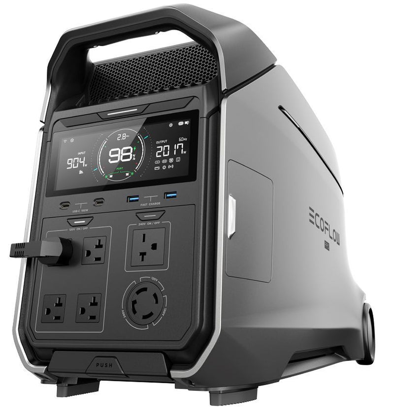 Central eléctrica portátil EcoFlow DELTA Pro 3 + generador inteligente 4000 (combustible dual) 