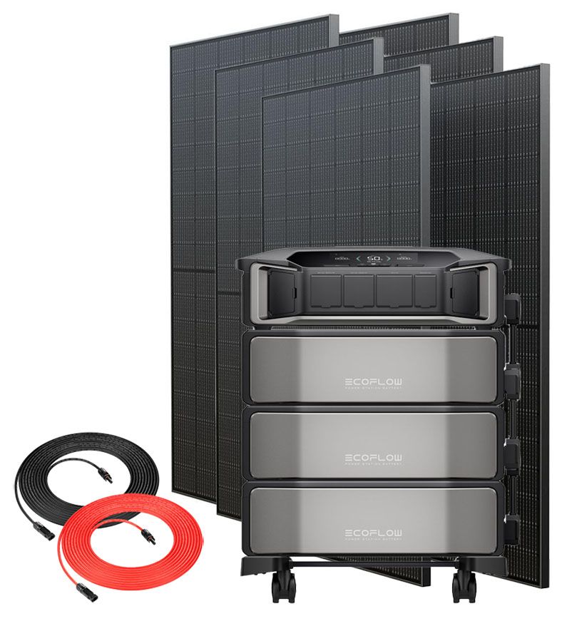 Special Bundle: Ecoflow Delta Pro Ultra Power Station & Battery Expansion - 18.4 kWh storage - with 6x 400W Rigid Solar Panels