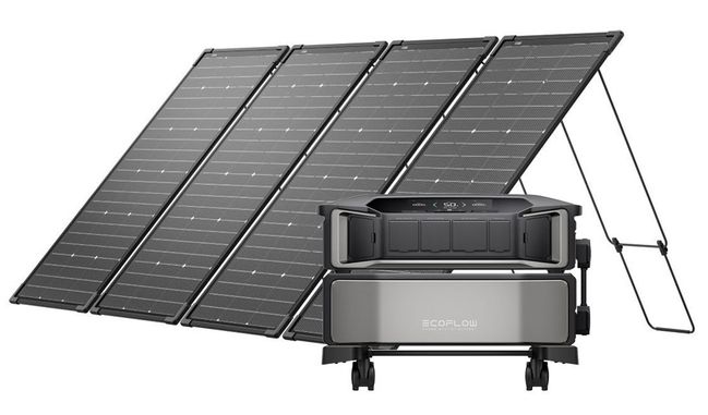 Ecoflow Delta Pro Ultra with 4x 125W Bifacial Modular Solar Panels ...