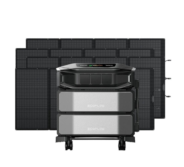 Ecoflow Delta Pro Ultra X Powerstation with 2 x Ultra X Expansion Batteries and 4 x 400W Solar Panels