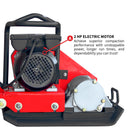2 HP Electric Vibratory Plate Compactor Tamper for Gravel Soil Compaction