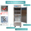 Commercial Reach in Freezer, 23 Cu.ft Stainless Steel Reach in Commercial Upright Freezer