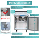 27 inch Salad Sandwich Prep Table Refrigerator, Stainless Steel Single Door Food Prep Cooler
