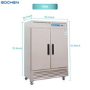 EQCHEN 54 Inch 2 Door Commercial Freezer