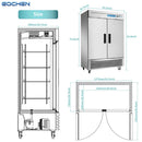 EQCHEN 54 Inch 2 Door Commercial Refrigerator