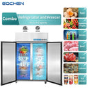 Commercial Fridge and Freezer Combo, EQCHEN 48" 2 door Reach-In Commercial Refrigerator and Freezer Combination
