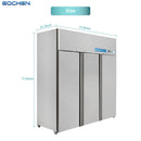 EQCHEN 72 Inch 3 Door Commercial Freezer