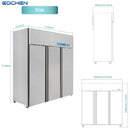 EQCHEN 72 Inch 3 Door Commercial Freezer