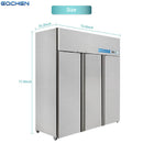 EQCHEN 72 Inch 3 Door Commercial Refrigerator