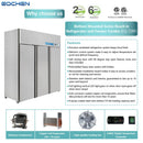 EQCHEN 72 Inch 3 door Commercial Refrigerator Freezer Combo