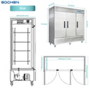 Commercial Reach in Freezer, 3 door 72 Cu.ft Stainless Steel Commercial Upright Freezer