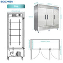 Commercial Reach in Refrigerator, 3 door 72 Cu.ft Stainless Steel Commercial Upright Refrigerator