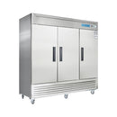 Commercial Reach in Refrigerator, 3 door 72 Cu.ft Stainless Steel Commercial Upright Refrigerator