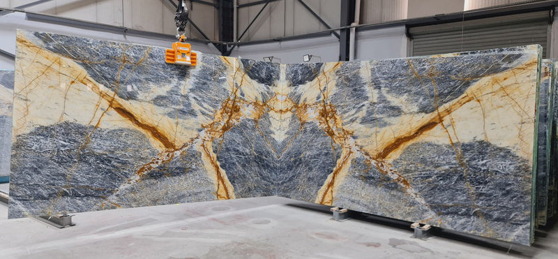 Explosion Blue Bookmatching Marble Slabs Polished - Full Truckload