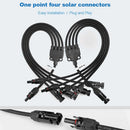 Conectores paralelos de rama en Y de BougeRV Cable solar extra largo de 1 a 4