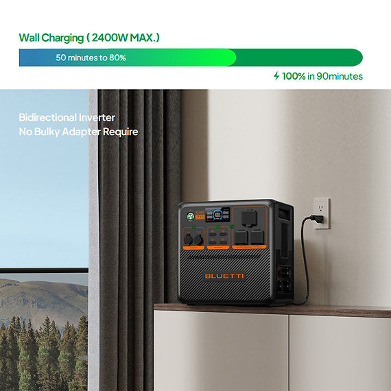 Estación de energía portátil BLUETTI AC240P (2400 W, 1843 Wh)
