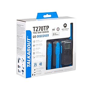 Motorola Solutions T270TP Two-Way Radio Black W/Blue Three-Pack