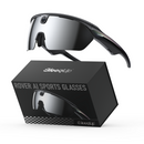 BleeqUp Rover AI Sport Camera Glasses - Black Zeiss 64GB - Silver