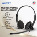 Auriculares USB LIVEY 410DU ENC, optimizados para UC