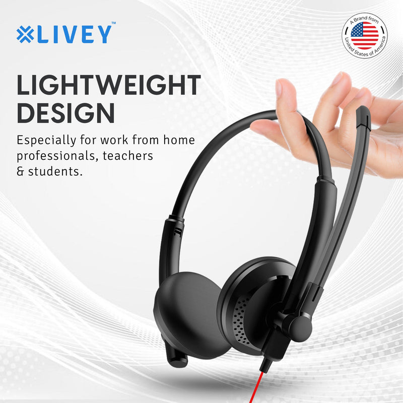 Auriculares USB LIVEY 410DU ENC, optimizados para UC