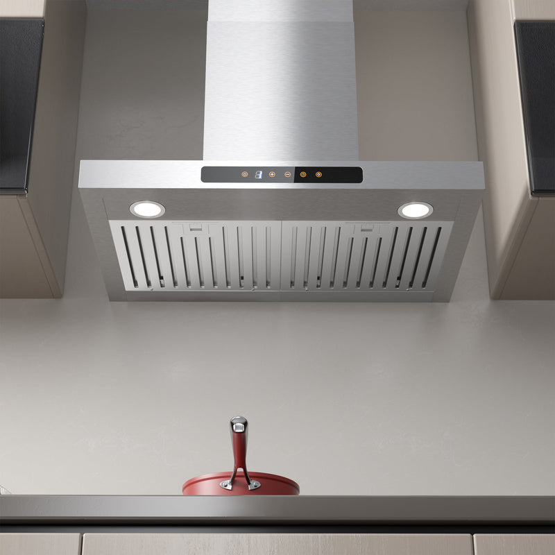 Campana extractora de pared CIARRA de 29 pulgadas con extracción de 3 velocidades CAS75102-OW