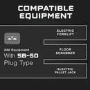 24V 25A Battery Charger - Forklift, Electric Pallet Jack, Floor Scrubber - Lithium, Lead Acid, AGM - SB-50