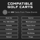 FORM 36V 18A Golf Cart Charger for Club Car, EZGO & Yamaha -Crowfoot Plug - Lithium, Lead Acid, AGM