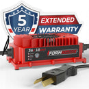 FORM 36V 18A Golf Cart Charger for Club Car, EZGO & Yamaha -Crowfoot Plug - Lithium, Lead Acid, AGM