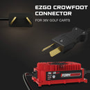 FORM 36V 18A Golf Cart Charger for Club Car, EZGO & Yamaha -Crowfoot Plug - Lithium, Lead Acid, AGM