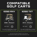 EZGO 48V Golf Cart Charger - RXV & TXT- Lithium, LiFePO4, Lead Acid - ELITE VERSION