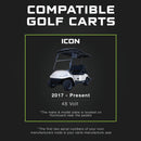 ICON 48 Volt Golf Cart Battery Charger - 48V 15 AMP Lithium, LiFePO4, Lead Acid, AGM