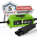 FORM 48 Volt Golf Cart Battery Charger for Yamaha G19, G22, 48V- 48V Lithium, LiFePO4, Lead Acid - Elite Version