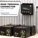 FORM Fusion 10X4, 4-Bank, 40A (10A/Bank) Smart Marine Battery Charger, 12V Waterproof Onboard Battery Charger for AGM, Lithium (LiFePO4) and Deep-Cycle Batteries