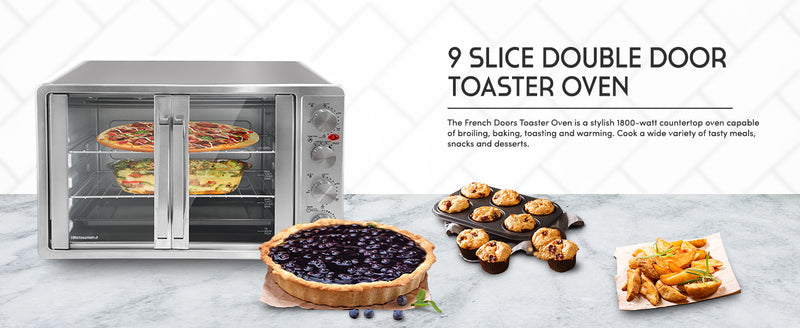 Elite 45L French Door Convection Toaster Oven w/ Rotissserie