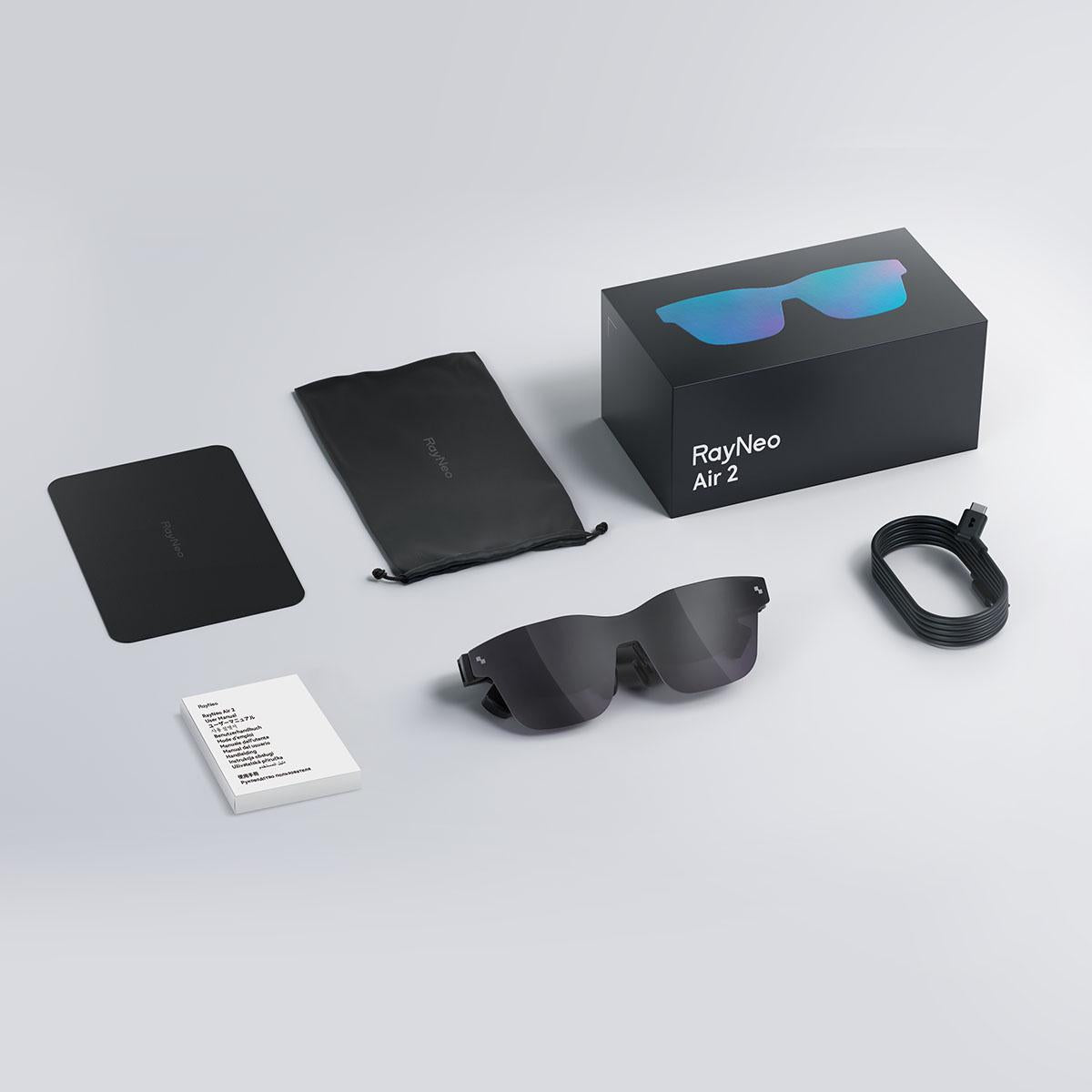 air 2s goggles RayNeo XRGF20-2A4FEU1 Air 2 Microoled 1080P 600nits 120Hz AR Glasses