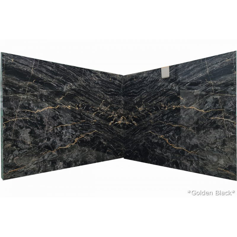 Golden Black Bookmatching Marble Slabs Polished - Full Truckload