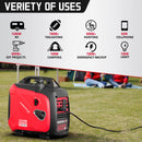 2500W inverter Gas Generator w/ CO Alert HB5020-W